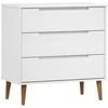 Image de vidaXL Armoire à tiroirs MOLDE Blanc 80x40x80 cm Pin massif