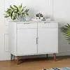 Image de vidaXL Sideboard MOLDE Blanc 90x40x80 cm Pin massif