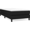 Image de vidaXL Lit boxspring avec matelas noir 80x200 cm tissu