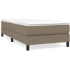 Image de vidaXL Lit Boxspring avec matelas Taupe 80x200 cm Tissu