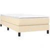 Image de vidaXL Lit boxspring avec matelas Crème 80x200 cm Tissu