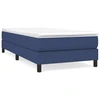 Image de vidaXL Lit boxspring avec matelas bleu 80x200 cm Tissu