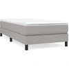 Image de vidaXL Lit boxspring avec matelas gris clair 90x190 cm Tissu