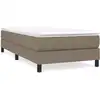 Image de vidaXL Lit boxspring avec matelas Taupe 90x200 cm Tissu