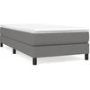 Image de vidaXL Lit boxspring avec matelas gris foncé 100x200 cm Tissu