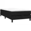 Image de vidaXL Lit boxspring avec matelas noir 100x200 cm tissu