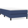Image de vidaXL Lit boxspring avec matelas bleu 100x200 cm Tissu