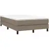 Image de vidaXL Lit Boxspring avec matelas Taupe 120x200 cm Tissu