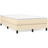 Image de vidaXL Lit Boxspring avec matelas Crème 120x200 cm Tissu