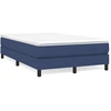Image de vidaXL Lit boxspring avec matelas bleu 120x200 cm Tissu