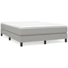 Image de vidaXL Lit boxspring avec matelas gris clair 140x190 cm Tissu
