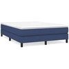 Image de vidaXL Lit boxspring avec matelas bleu 140x190 cm Tissu