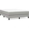 Image de vidaXL Lit boxspring avec matelas gris clair 140x200 cm Tissu