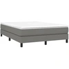 Image de vidaXL Lit boxspring avec matelas gris foncé 160x200 cm Tissu