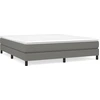 Image de vidaXL Lit boxspring avec matelas gris foncé 180x200 cm Tissu