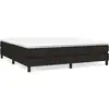 Image de vidaXL Lit boxspring avec matelas noir 180x200 cm Tissu