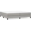 Image de vidaXL Lit boxspring avec matelas gris clair 200x200 cm Tissu