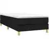 Image de vidaXL Lit boxspring avec matelas noir 80x200 cm tissu