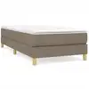 Image de vidaXL Lit Boxspring avec matelas Taupe 80x200 cm Tissu
