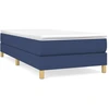 Image de vidaXL Lit boxspring avec matelas bleu 80x200 cm Tissu
