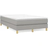 Image de vidaXL Lit boxspring avec matelas gris clair 120x200 cm Tissu