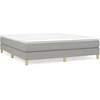 Image de vidaXL Lit boxspring avec matelas gris clair 180x200 cm Tissu