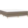 Image de vidaXL Lit boxspring avec matelas Taupe 180x200 cm Tissu