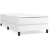 Image de vidaXL Lit boxspring avec matelas blanc 80x200 cm similicuir