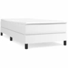 Image de vidaXL Lit boxspring avec matelas blanc 90x200 cm similicuir
