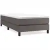 Image de vidaXL Lit boxspring avec matelas Gris 90x200 cm similicuir
