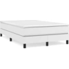 Image de vidaXL Lit boxspring avec matelas blanc 120x200 cm similicuir