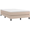 Image de vidaXL Lit Boxspring Matelas Cappuccino-Brun 120x200cm Similicuir