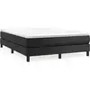 Image de vidaXL Lit boxspring avec matelas noir 140x190 cm similicuir