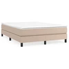 Image de vidaXL Lit Boxspring Matelas Marron Cappuccino 140x190cm Similicuir