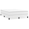 Image de vidaXL Lit boxspring avec matelas blanc 140x200 cm similicuir