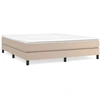 Image de vidaXL Sommier tapissier matelas cappuccino-marron 160x200 cm simili cuir