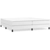 Image de vidaXL Lit boxspring avec matelas blanc 200x200 cm similicuir