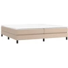 Image de vidaXL Lit Boxspring Matelas Marron Cappuccino 200x200cm Similicuir