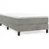 Image de vidaXL Lit boxspring avec matelas gris clair 80x200 cm velours
