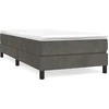 Image de vidaXL Lit boxspring avec matelas gris foncé 90x190 cm velours