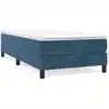 Image de vidaXL Lit boxspring avec matelas bleu foncé 90x190 cm velours