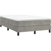 Image de vidaXL Lit boxspring avec matelas gris clair 120x200 cm velours