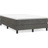 Image de vidaXL Lit boxspring avec matelas gris foncé 120x200 cm velours