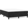 Image de vidaXL Lit boxspring avec matelas noir 140x200 cm velours