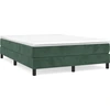 Image de vidaXL Lit boxspring avec matelas vert foncé 140x200 cm velours