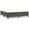 Image de vidaXL Lit boxspring avec matelas gris foncé 160x200 cm velours