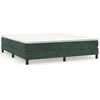 Image de vidaXL Lit boxspring avec matelas vert foncé 160x200 cm velours