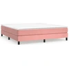 Image de vidaXL Lit boxspring avec matelas rose 160x200 cm velours