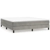 Image de vidaXL Lit boxspring avec matelas gris clair 180x200 cm velours