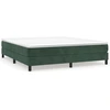 Image de vidaXL Lit boxspring avec matelas vert foncé 180x200 cm velours